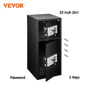 VEVOR 33" Double Door Safe Deposit Box Hidden Piggy Bank
