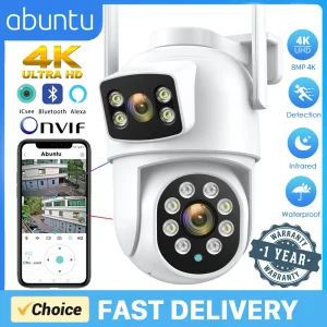 8MP 4K Outdoor Wifi Security Camera Dual Lens