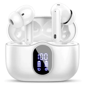 Wireless Earbuds with Bluetooth 5.3, LED Display Included