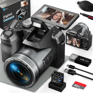 NBD 64MP Digital Camera for Photography, 16X Digital Zoom