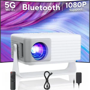 Mini WiFi Bluetooth Projector, 1080P HD Portable
